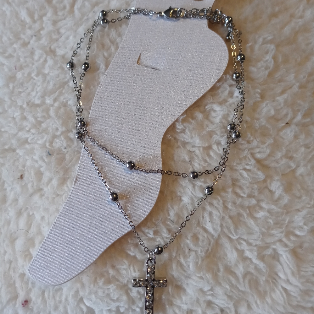 Crystal cross anklet/bracelet